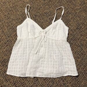 New Hollister Small White Babydoll Tank